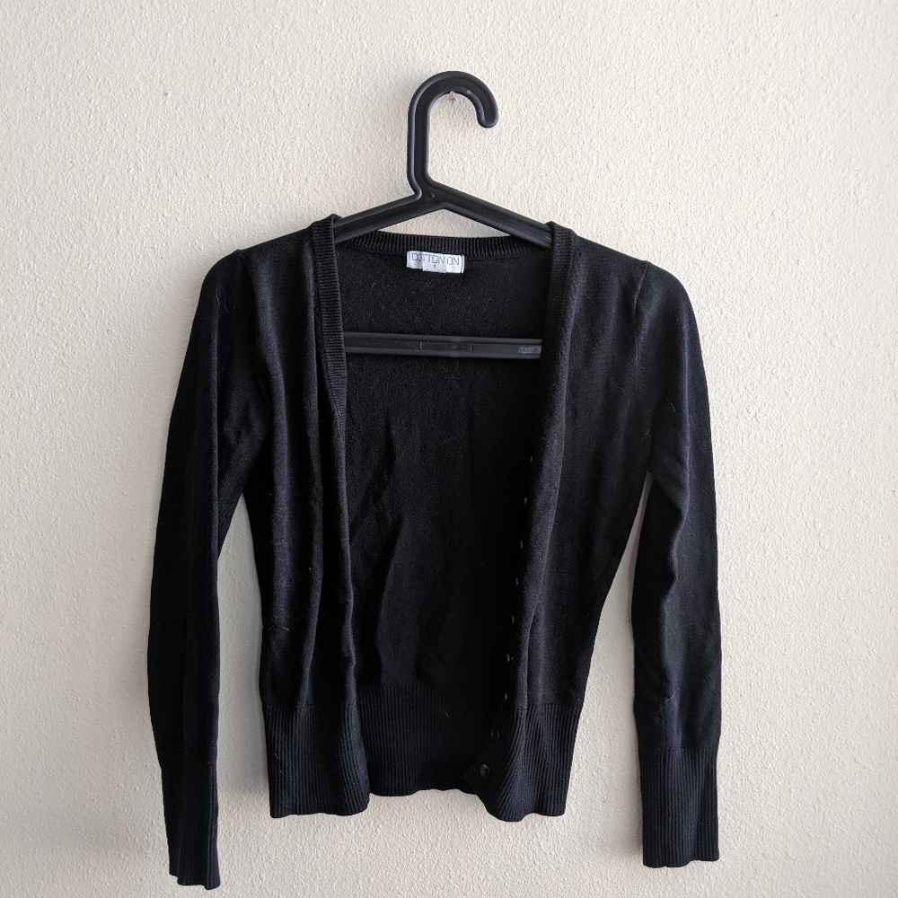 Black cardigan